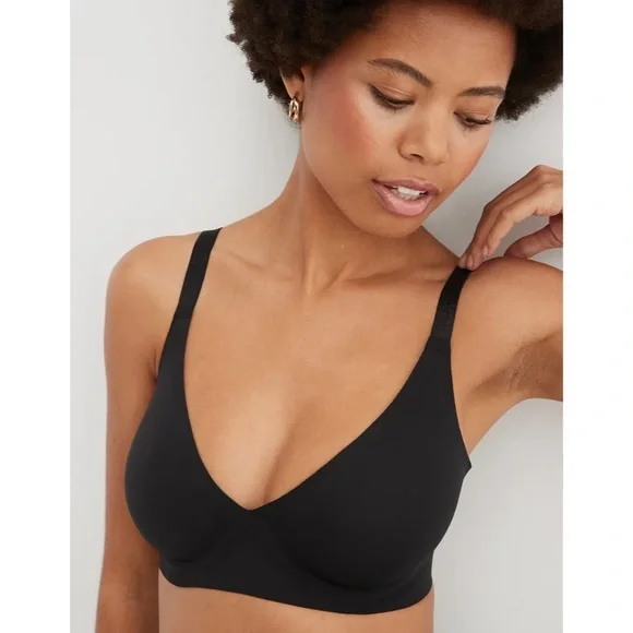 NWT SMOOTHEZ Unlined Bra True Black Womens Size xs - Picture 2 of 9